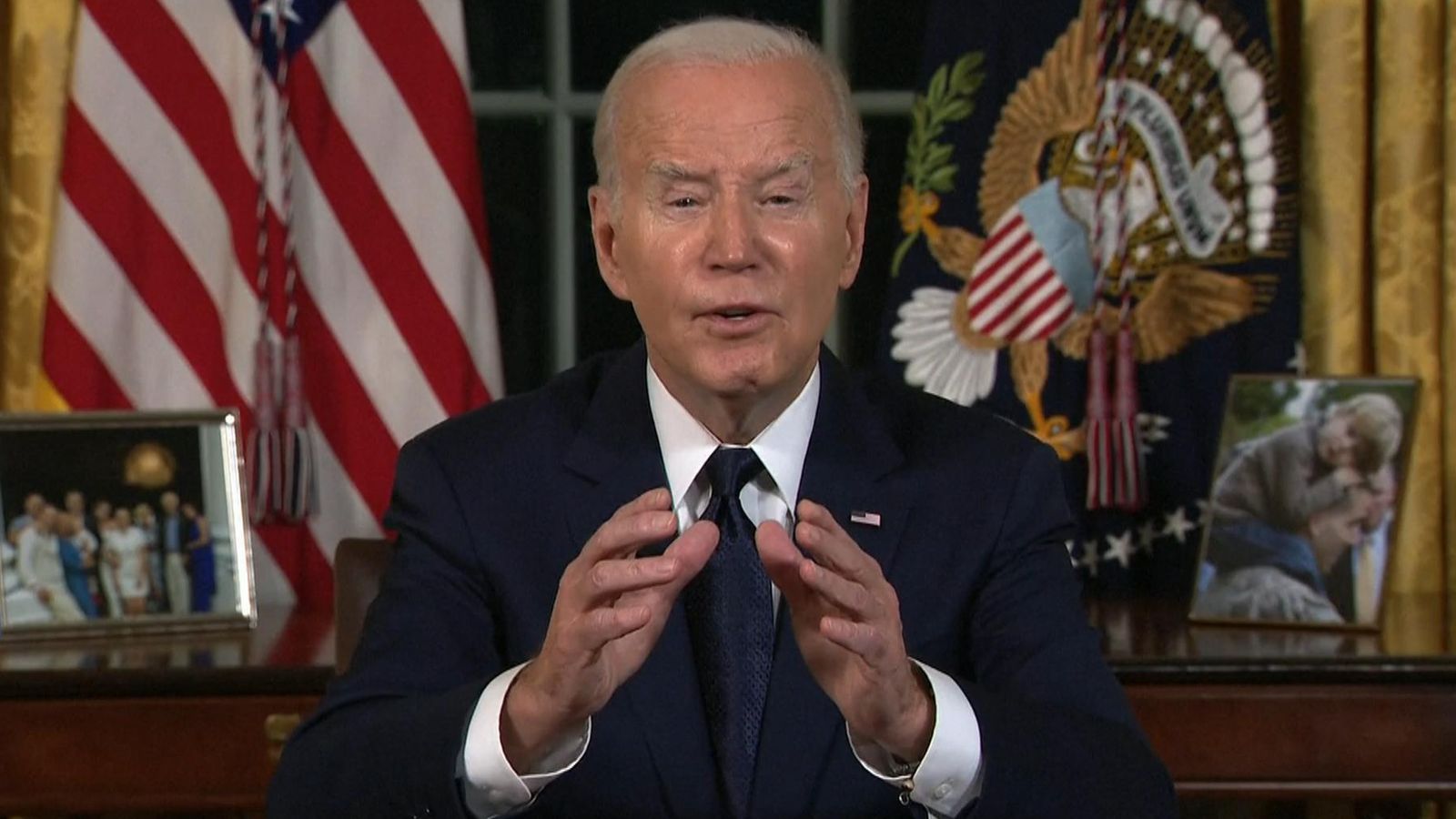 Joe Biden brands Hamas and Vladimir Putin 'sick' in Oval Office address ...