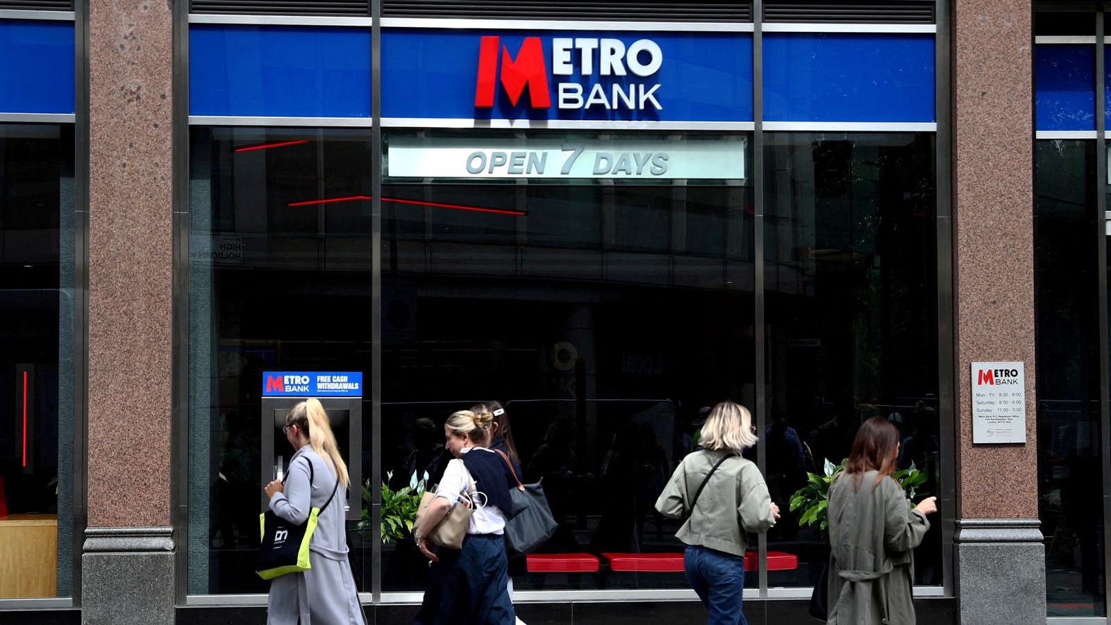 Metro Bank to cut 800 jobs and may axe seven day branch opening