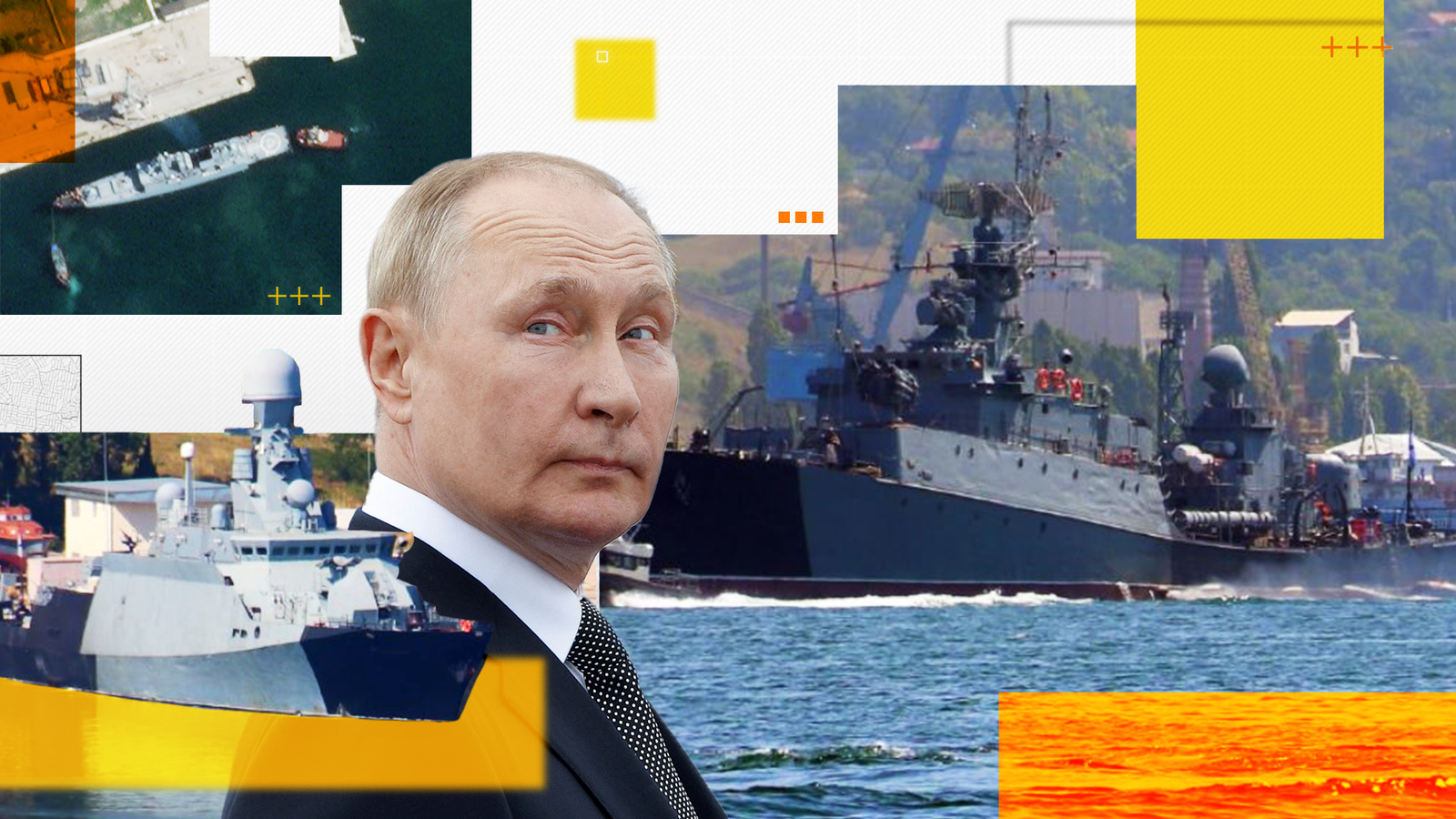 Sky News установи че Русия е боядисала пет от корабите