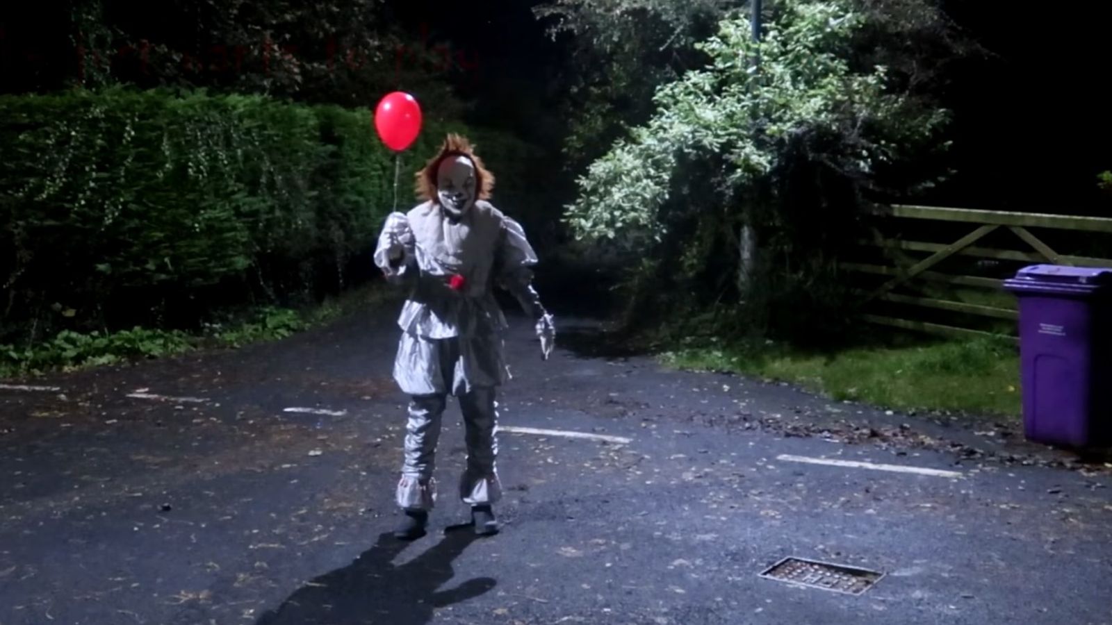 Pennywise-style clown 'stalking' streets of Scottish village leaves games for residents to solve