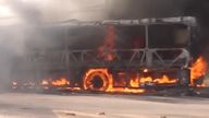 Buses set on fire in Rio de Janeiro