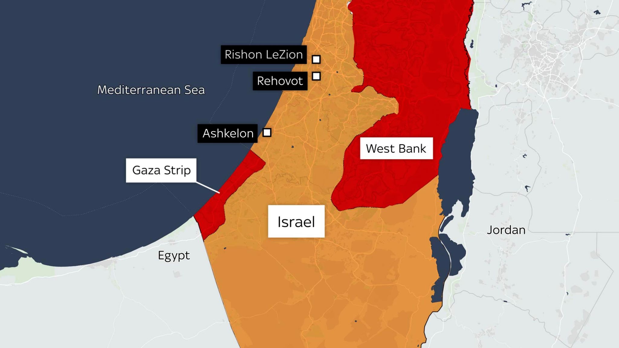 IsraelHamas war The latest conflict in maps World News Sky News