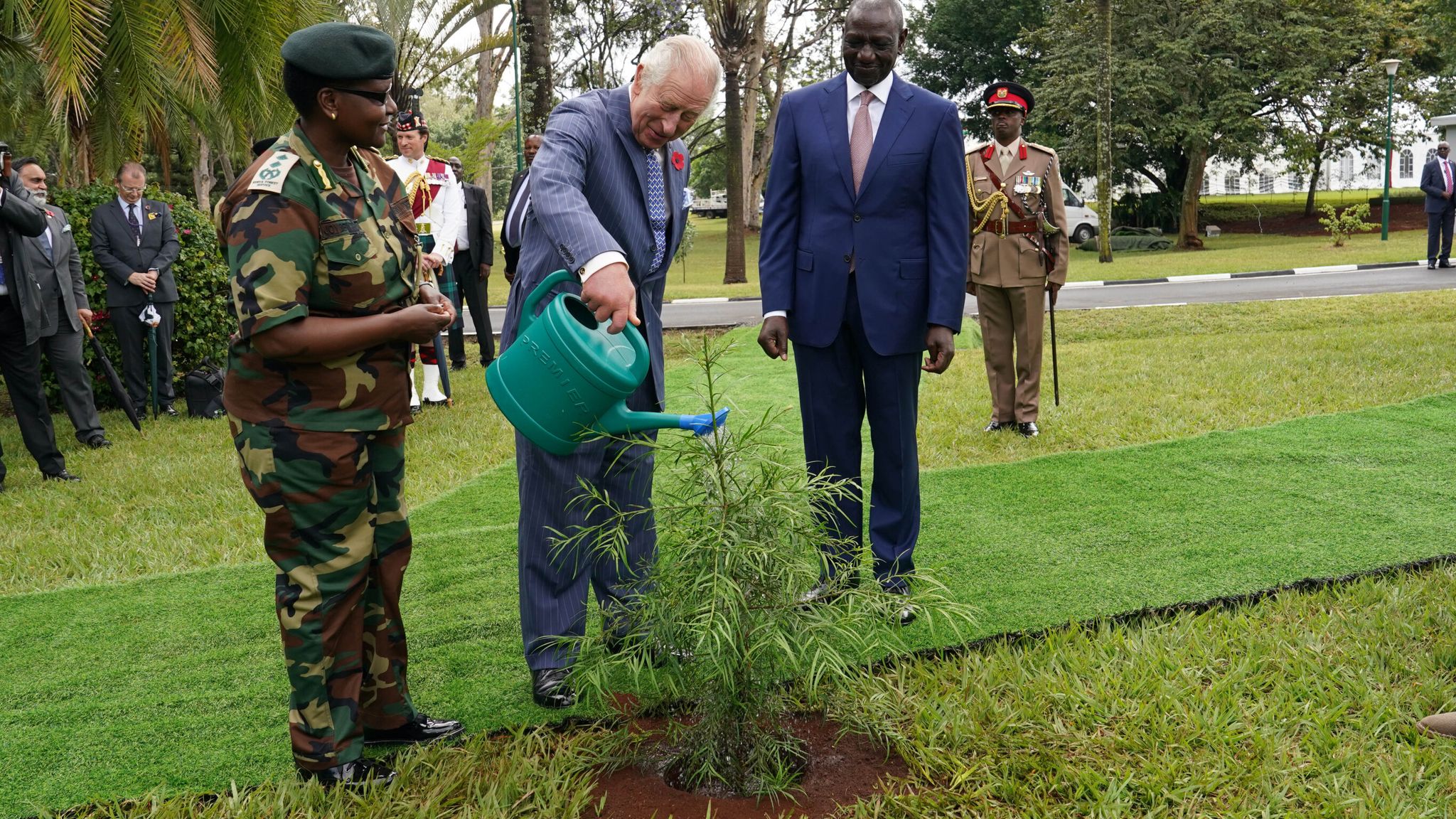 King Charles and Queen Camilla land in Kenya as calls for apology grow