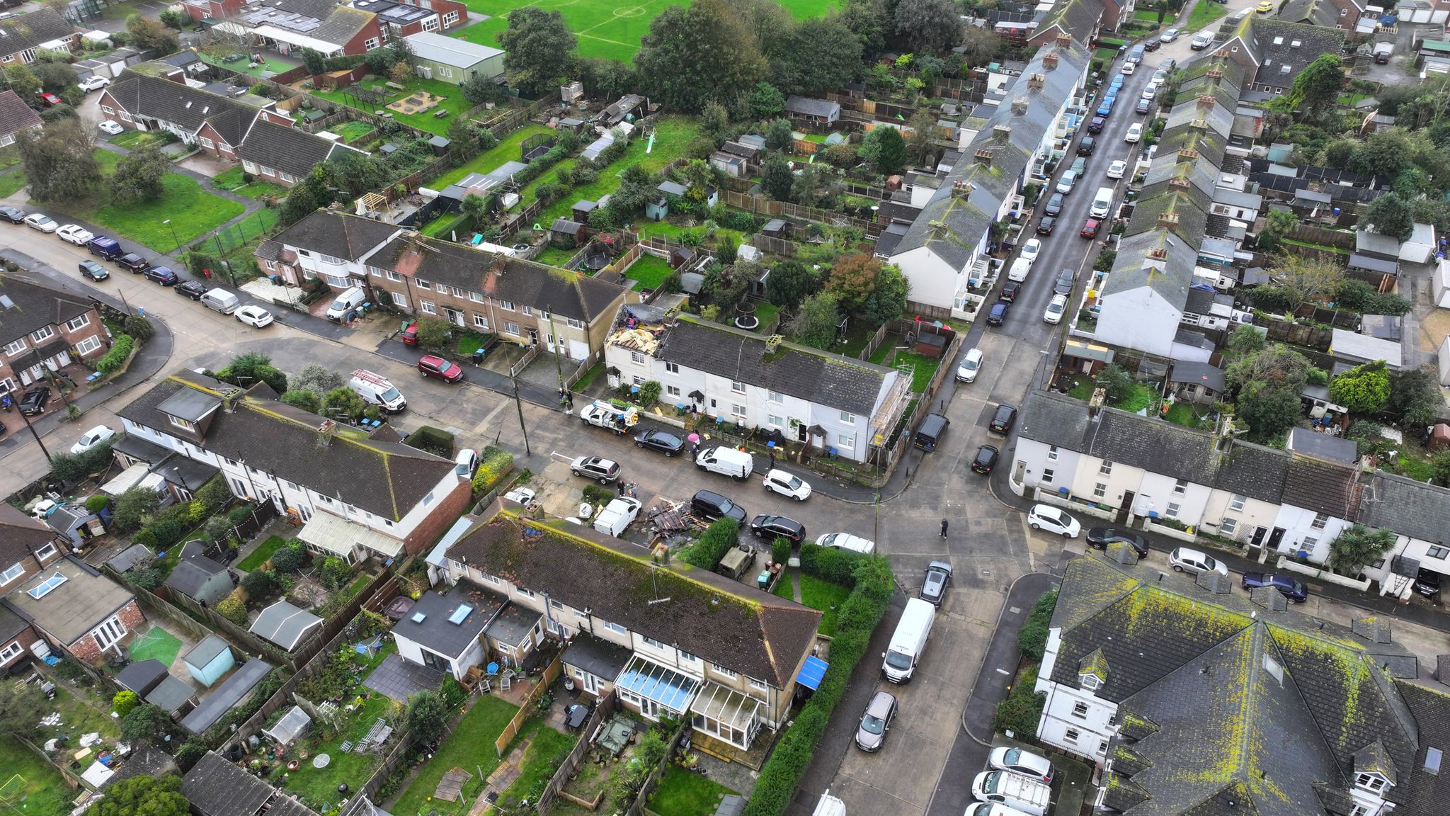 Tornado rips off roof in Littlehampton, West Sussex | UK News | Sky News