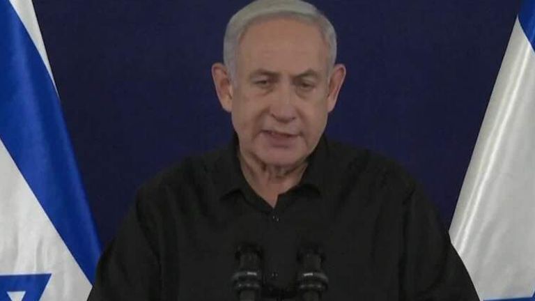 Israeli PM Benjamin Netanyahu gives live TV addresss 