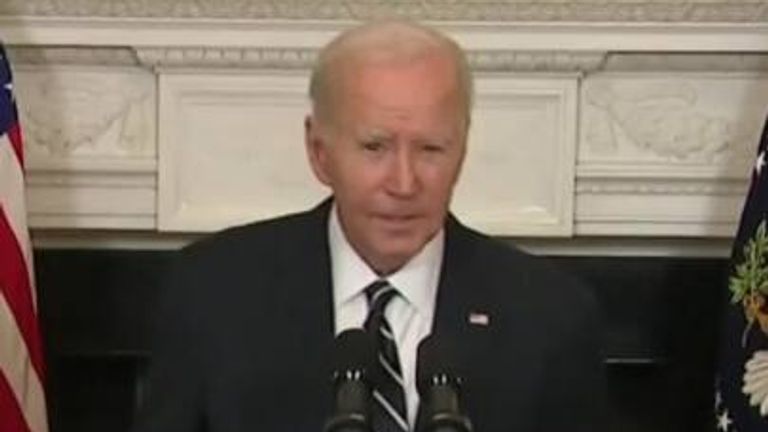 Joe Biden gives address after Hamas attacks Israel. He said the US stands with Israel and will &#39;not ever fail to have their back&#39;. He added &#39;In the face of these terrorist assaults, Israel has the right to defend itself and his people, full stop&#39;.