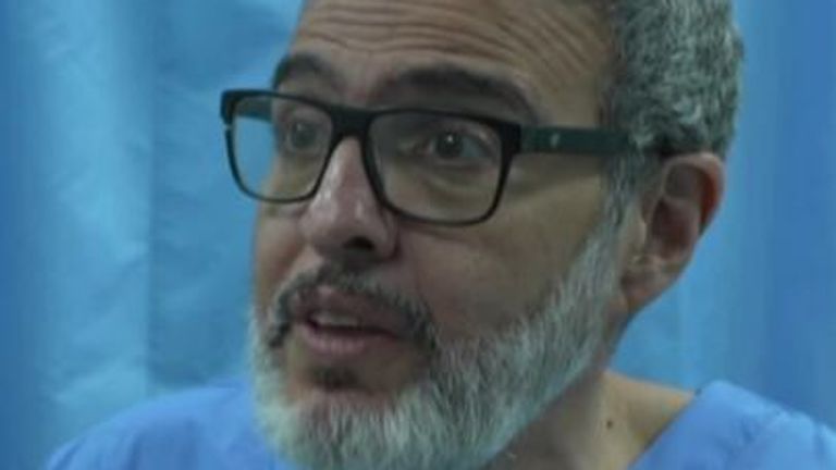 Dr Ghassan Abu Sittah speaks to Sky News in Gaza City