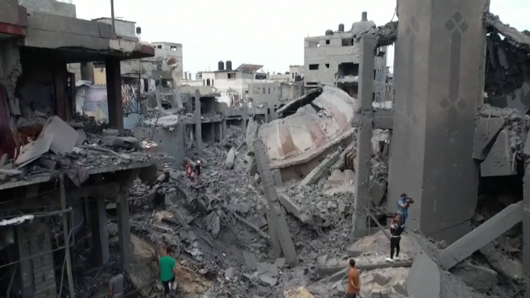 Drone footage shows the scale of destruction in Gaza City