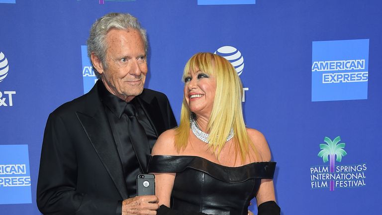 Alan Hamel  and Suzanne Somers arrive at the 30th annual Palm Springs International Film Festival in 2019
Pic:AP
