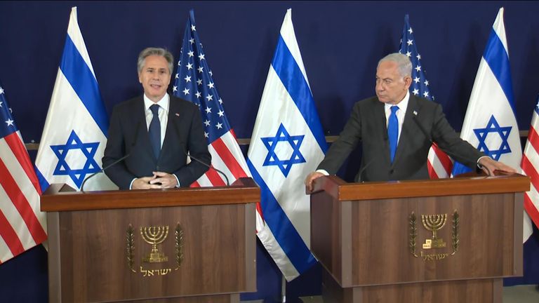 Antony Blinken and Benjamin Netanyahu
