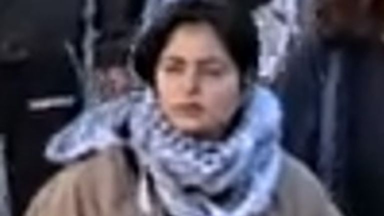 Met counter terrorism detectives are releasing images of four people they would like to speak to  
The second woman has light brown skin with dark hair clipped up at the back of her head. She is wearing black leggings, black boots and has a large black shoulder bag. She initially wore a dark hooded top – with a paraglider image attached to the back – and later put on a light brown coat.

