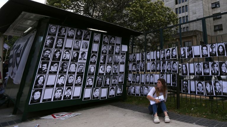 Portraits of people who disappeared during Argentina's military dictatorship