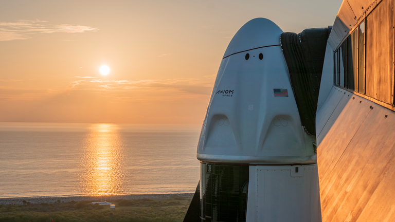 Axiom Space has used SpaceX rockets to put astronauts into space before. Pic: Axiom Space/SpaceX
