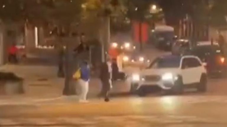 Moments before two people were shot dead in Brussels