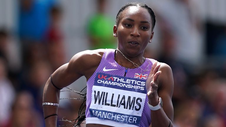 Bianca Williams in the Women&#39;s 200m during day two of the UK Athletics Championships and World Trials at Manchester Regional Arena. Picture date: Sunday July 9, 2023.