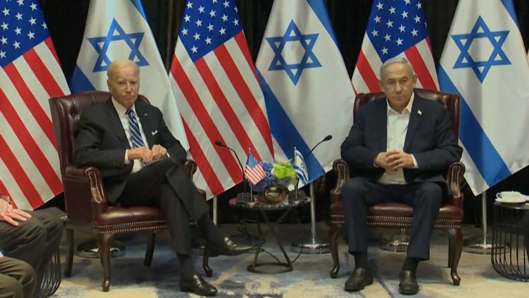 Israel Prime Minister Netanyahu meets with US President Joe Biden