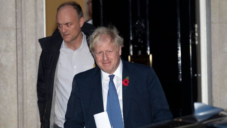 Former PM Boris Johnson and his senior adviser Dominic Cummings