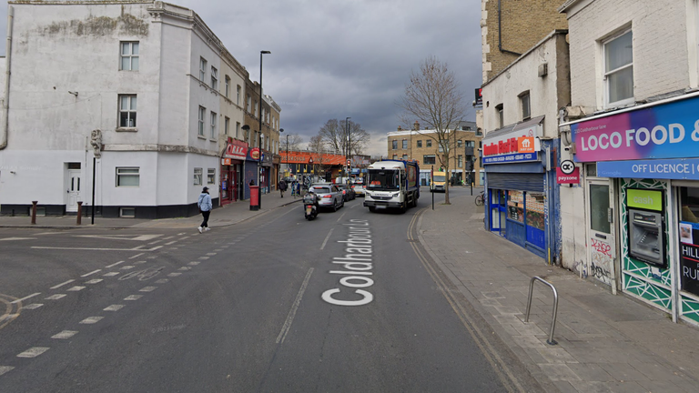 The stabbing happened in Coldharbour Lane