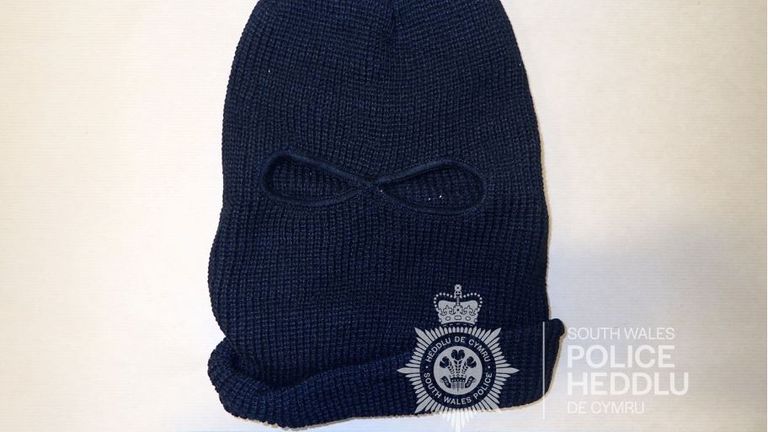 Balaclava used by one of the suspect