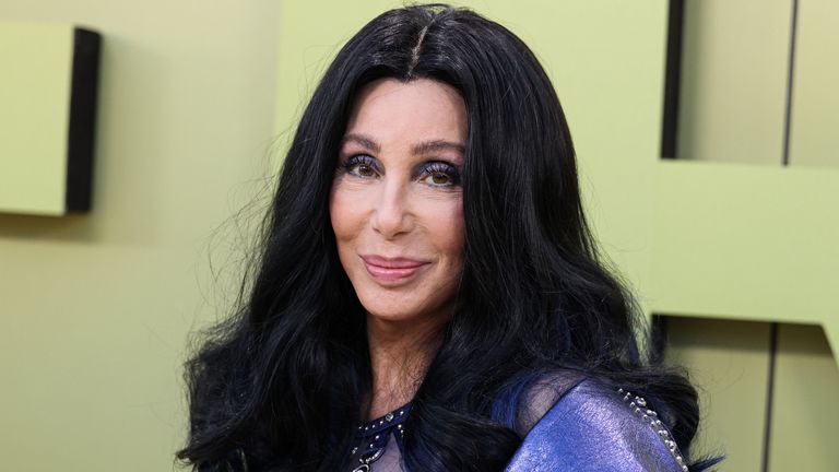 American singer, actress and television personality Cher (Cherilyn Sarkisian) arrives at the Versace Fall/Winter 2023 Fashion Show held at the Pacific Design Center on March 9, 2023 in West Hollywood, Los Angeles, California, United States.

9 Mar 2023