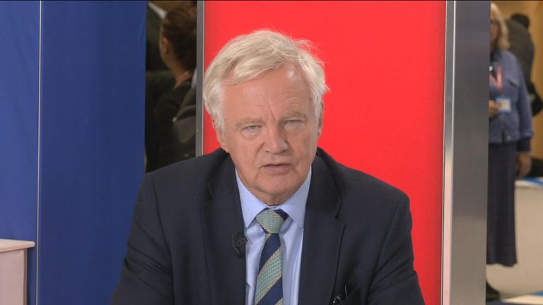 David Davis has joined the debate on tax cuts, one of the issues that has dominated Tory conference so far.

The former cabinet minister has told Sky News he thinks the chancellor can afford a "modest" tax cut this year. 