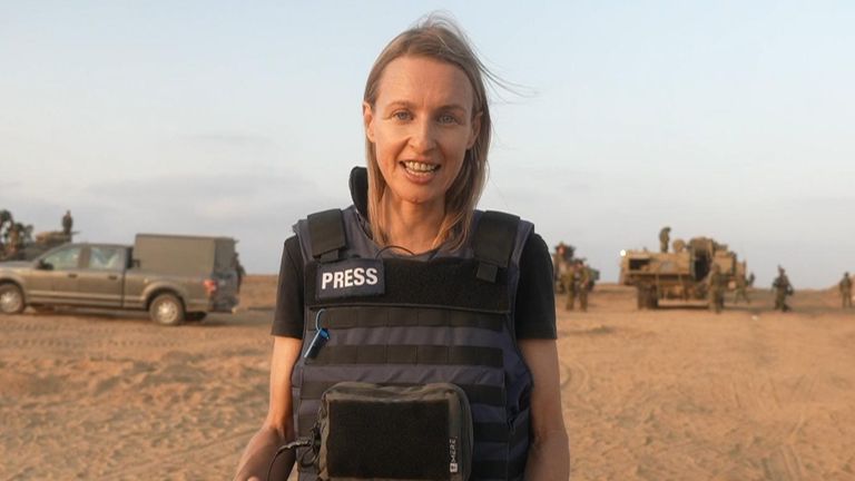 Security and Defense Editor Deborah Haynes reports from a relay post in southern Israel