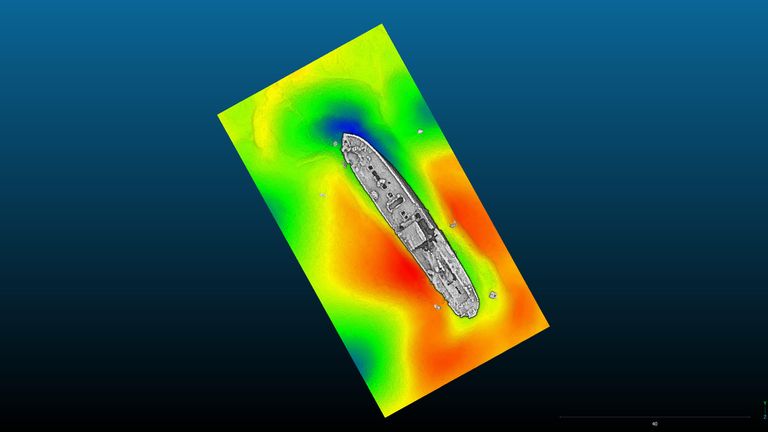 Multibeam survey of the wreck of of the Denis Papin 