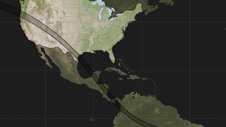 The solar eclipse will cross North, Central, and South America. Pic: AP