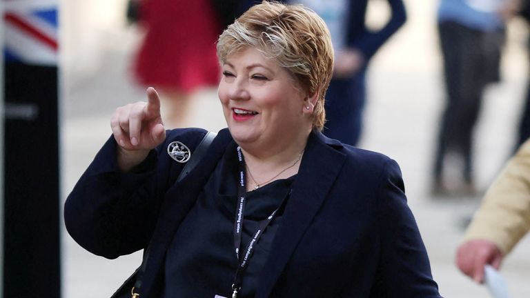 Shadow Attorney General Emily Thornberry arrives ahead of her keynote speech at the Labour Party annual conference in Liverpool