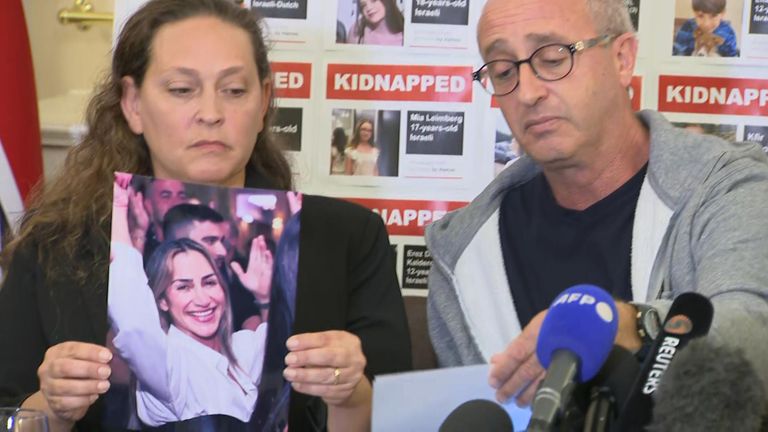 Uk Families of Israeli hostages  speak at a press conference