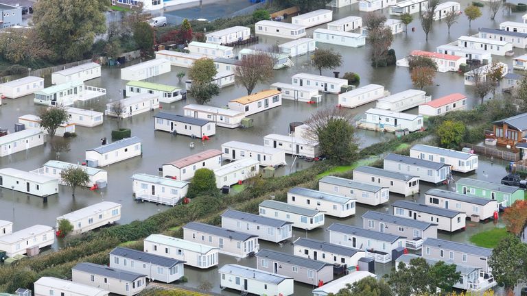 RIVERSIDE CARAVAN PARK BOGNOR  UNDER WATER 29-10-23