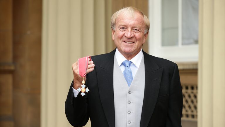 Former England football player Francis Lee after receiving a CBE from the Duke of Cambridge for services to football and charity at an investiture ceremony at Buckingham Palace, London.