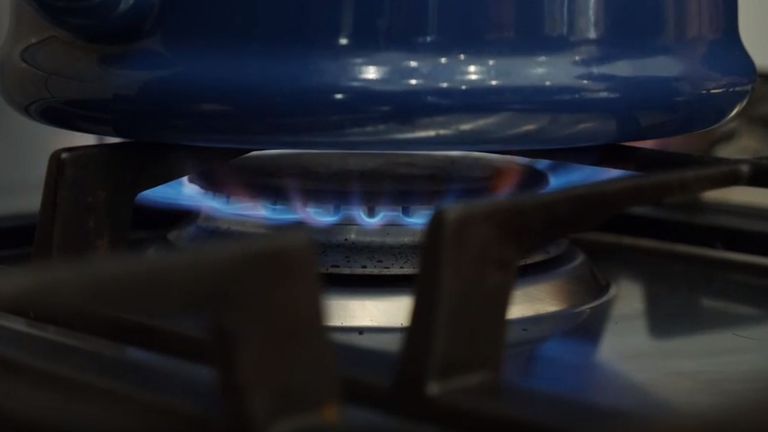 A gas flame
