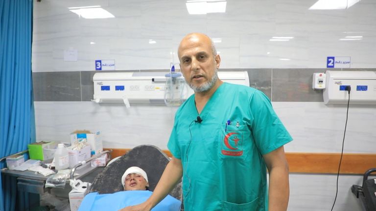 Dr Hussam Abu Safiya, the head of pediatrics at the Kamal Adwan Hospital
