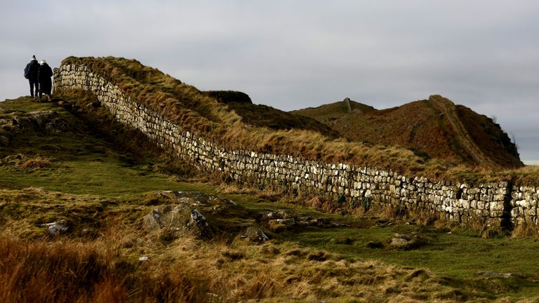 A general view ahead of the 1900th anniversary of the start of the construction of Hadrian&#39;s Wall in Hexham, Northumberland, Britain, January 21, 2022. REUTERS/Lee Smith
