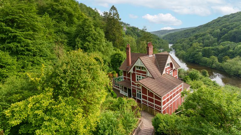 The chalet in Ross-on-Wye was featured in Netflix&#39;s hit series Sex Education. Pic: Knight Frank