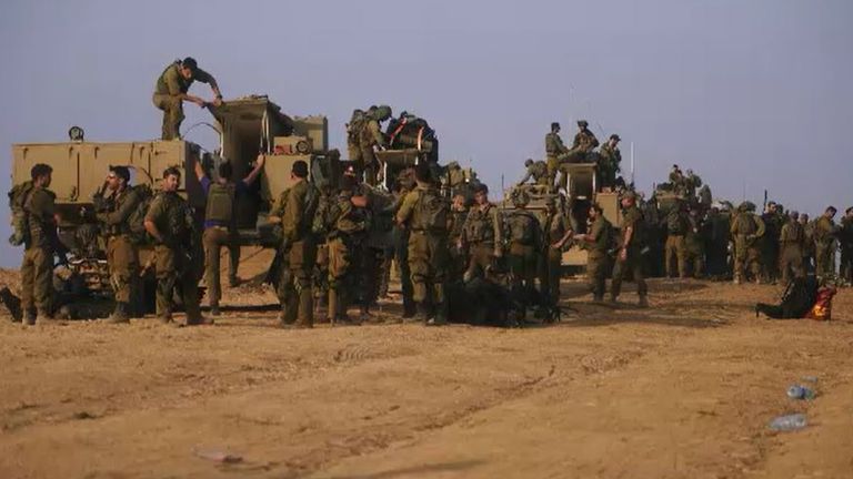 The 828 Infantry Brigade is massed near the border with Gaza