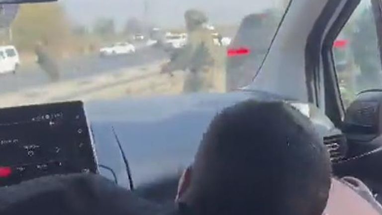 Shootout on Route 4 in Israel