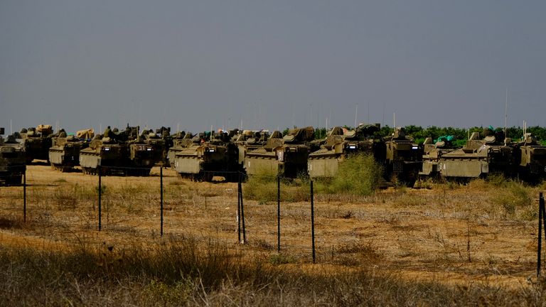 Israel tanks with their turrets taken off will be used to carry troops