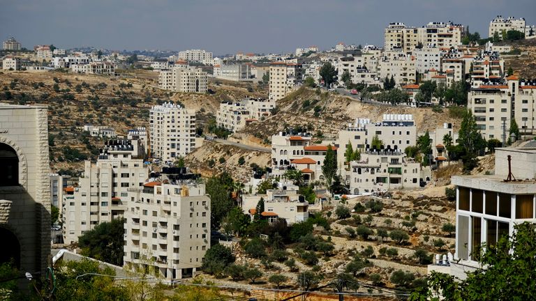 Ramallah in the West Bank - the de facto administrative centre of Palestine.