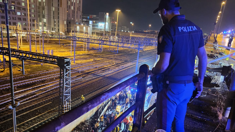 Police officers are on the scene. Pic: @poliziadistato via X