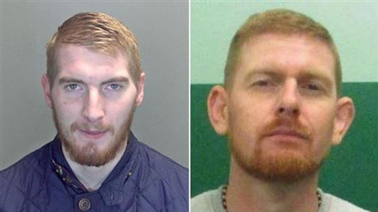 Joshua Terry, left, and Levi Mitchell, right, are on the run