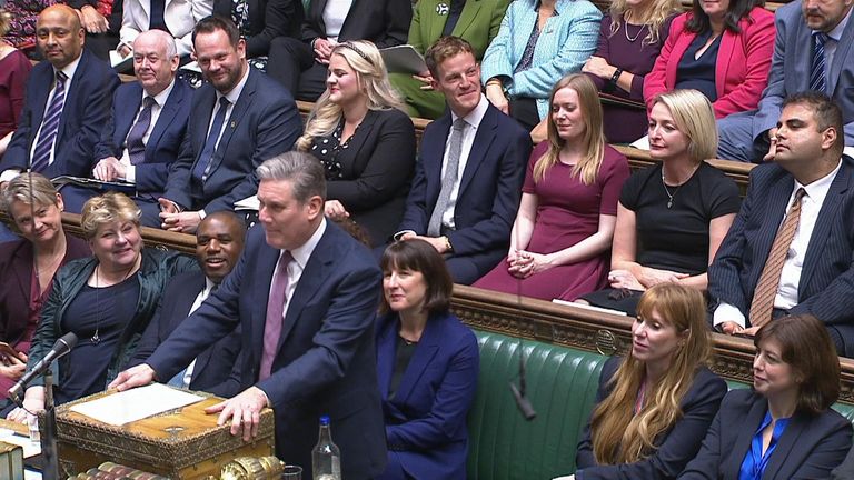 Keir Starmer introduces the new MPS during PMQS