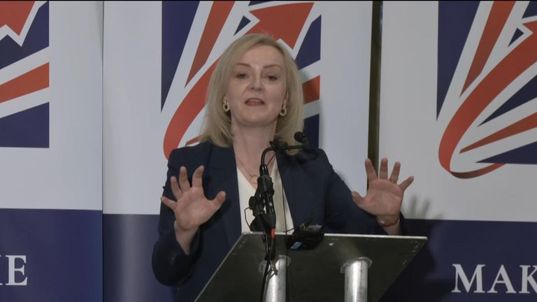 Liz Truss speaks at Tory conference
