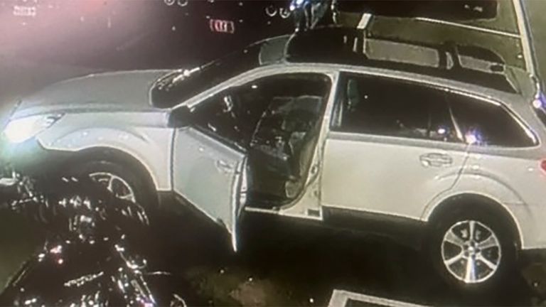 This photo, released by police, shows a vehicle police are seeking information on in connection to the shooting: Pic: Lewiston Maine Police Department via AP