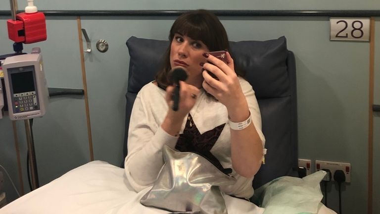 Megan Royle in hospital