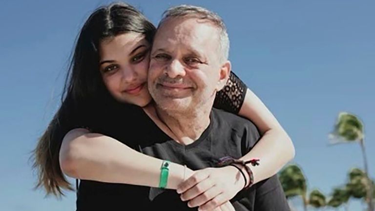 This photo provided by the Raanan family shows Natalie Raanan and her father, Uri Raanan, in Mexico.  The Israeli government said Hamas militants on Friday, Oct. 20, 2023, freed two Americans -- Judith Raanan and her 17-year-old daughter Natalie, who had been held hostage in Gaza since militants rampaged through Israel two weeks ago. The pair, who also hold Israeli citizenship, were the first hostages to be released of the roughly 200 abducted.  (Courtesy of the Raanan family via AP)
