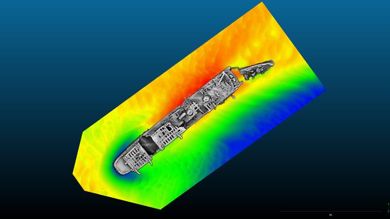 he multibeam survey of the wreck of the Normannia 