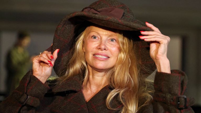 Pamela Anderson praised by Jamie Lee Curtis for makeup-free appearance at  Paris Fashion Week | Ents & Arts News | Sky News