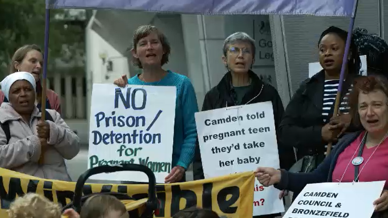 For Jason Farrell prison births lead - Protest against pregnant women in prison